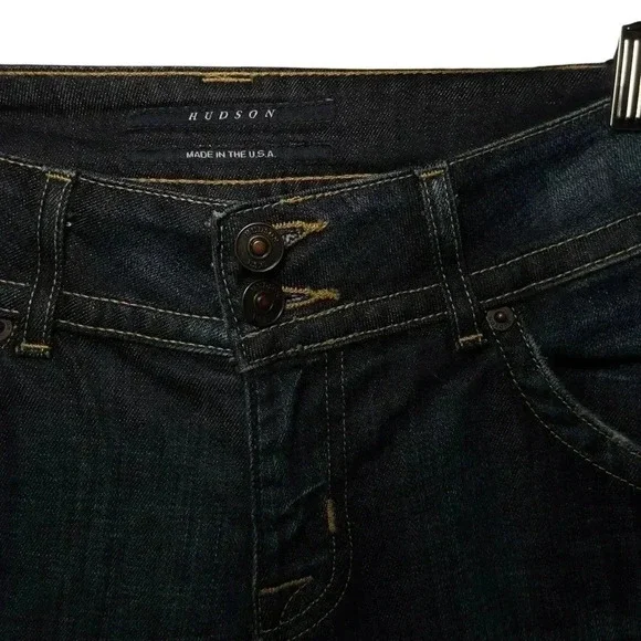 Hudson  Jeans Low Rise Dark Wash Bootcut Denim Blue Jeans Size 28 - Picture 9 of 9